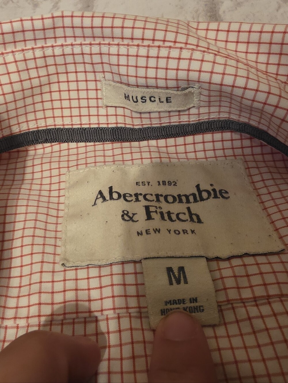Abercrombie & fitch men's muscle plaid button up shirt size medium - Picture 3 of 5